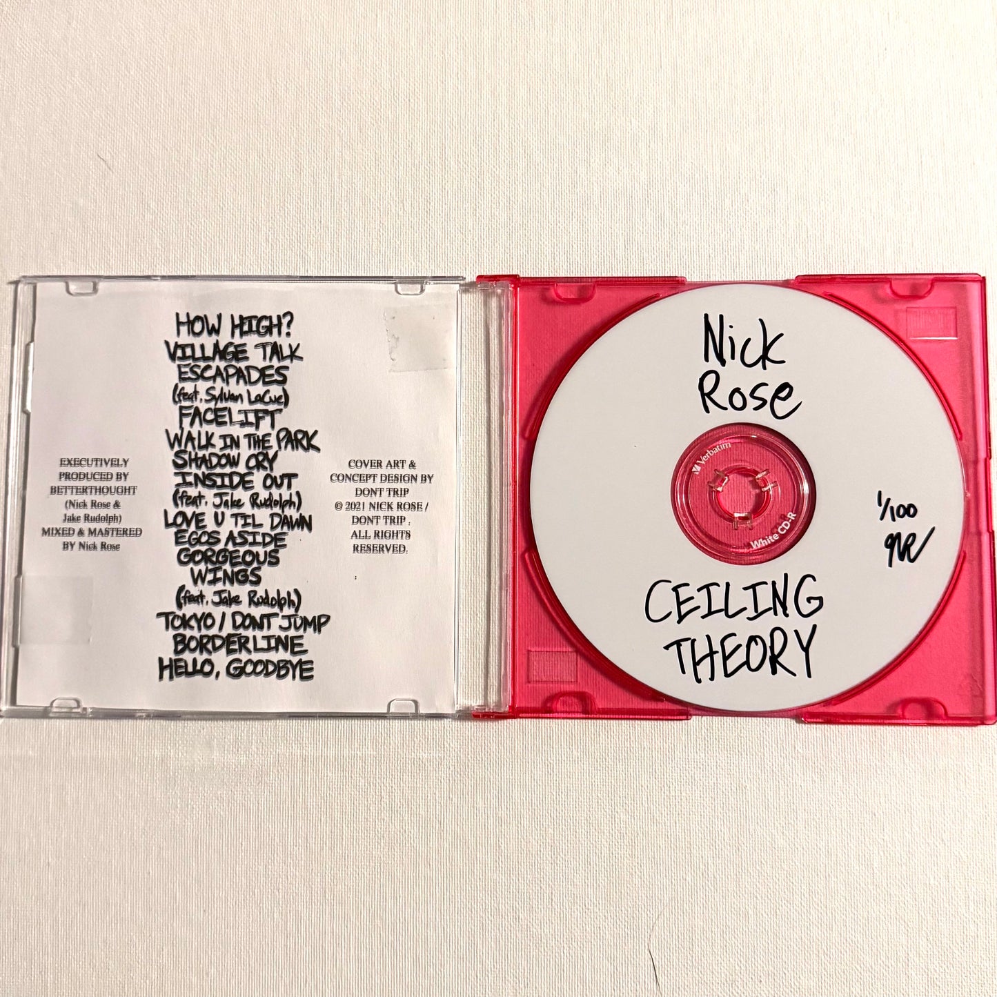 NICK ROSE 'CEILING THEORY' SIGNED CD (VERY LIMITED)